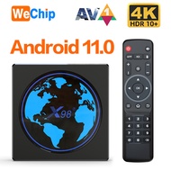 WECHIHP 2021 NEW X98 Mini Smart TV Box Android 11 4GB RAM 64GB 32GB Amlogic S905W2 2.4G/5G Wifi 4K 60fps Set Top Box X98Mini 2GB 16GB vs H96 Max