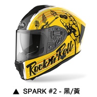 AIROH SPARK 安全帽 3 黃黑 全罩 安全帽 內墨片 輕量 通風 快拆鏡片 義大利品牌《比帽王》
