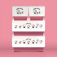 樹德 livinbox - Hello Kitty聯名大嘴鳥收納箱組 (2大2小 / 4入1組)