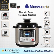 [Kingsman ] Mammakits Pressure Cooker 6L Non Stick Inner Pot Smart Electric 15 function Cooker Electronic Pot
