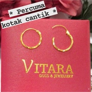 Emas 916 Subang / Anting-anting | Gold 916 Hoop Earring HC01