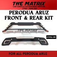 Perodua Aruz Front &amp; Rear Bumper Kit Silver | Bodykit Aruz | Bumper Aruz
