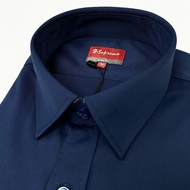 【vivi 領帶家族】H-Supreme 高級優質舒適長袖襯衫(8667素深藍)
