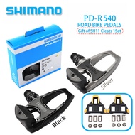 SHIMANO SPD-SL PD-R540 Bicycle Pedal SPD-SL Platform Pedals Bike Pedals System Professional Cycling Bike Road Pedals Includes For SH11 Cleat