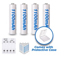 4PCS AA  AAA Beston 3000mAh Ni-MH Rechargeable Battery Four-Slot Charger