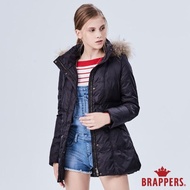 【BRAPPERS】女款 長版羽絨外套(黑)