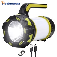 80000LM LED Camping Light USB Rechargeable Flashlight Dimmable Spotlight Work Light Waterproof Searchlight Emergency Tor