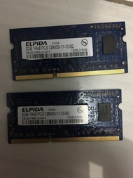 Ram Macbook Elpida 2GB 1Rx8 PC3-12800S-11-10-B2