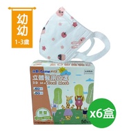 MIT永猷 雙鋼印醫療級幼幼立體口罩X6盒(小恐龍/小兔子 隨機出貨)