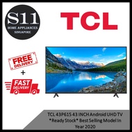 ( BULKY ) TCL 43P615 43 INCH Android 4K UHD TV * READY STOCKS * BEST SELLING MODEL IN YEAR 2020