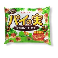 Lotte樂天 巧克力迷你夾心酥 133g / 小熊餅乾袋 120g