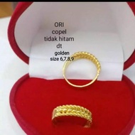 cincin couple luntur tidak Golden berkarat replika emas24k gampang