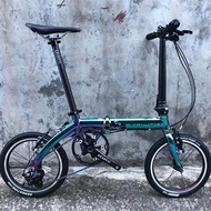YNHON Folding Bike 14 16inch Outer 3Speed 5Speed Single Speed V Brake 412 Fnhon Litepro Urban Commuter Bicycle Retro Leisure BMX
