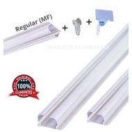 Mf Aluminum Curtain Rail Single Track Full Set Curtain Track Rail Langsir Rod Track Interpretation