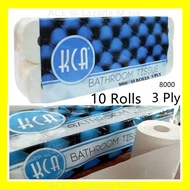 KCA Toilet Roll kca Toilet Paper TISSUE ROLL BATHROOM 8000 X 10 ROLL X 3PLY