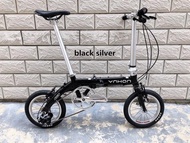 YNHON Folding Bike Children's Bicycle Outside Three Speed 16 Inch Mini Modified 14 Inch Single Speed Bicycle
