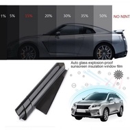 Motors Kingdom- 0.5m X 3m Window Film PET Privacy Anti-UV Heat Glass Tint Film VLT 1%/5%/15%/35%/50% With Scraper for Home Car Window