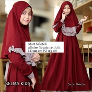 Pakain Muslim / Busana Muslim Anak USIA 11 - 13 TAHUN / Dress Anak / Baju Anak / Baju Syari / Gamis Syari / Gamis Murah / Busana Muslim / Busana Muslim Anak / SELMA KIDS / GAMIS ANAK FASHION MUSLIMAH / FREE JILBAB CANTIK
