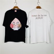 ADLV short-sleeved t-shirt kakao co-name limited Korean tide doughnut peach cartoon half-sleeved top summer