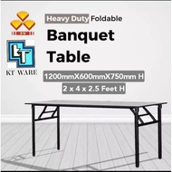 KT WARE 2x4 ft 3V  Foldable Wood Top Banquet Table/ Folding Banquet Table / Meja Banquet