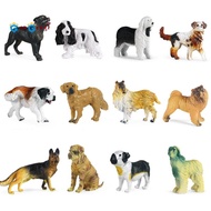 mix 12pcs Mainan Simulasi Anjing Shepherd Golden Retriever Untuk