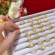 โปรโมชั่น เหมือนจริง ปรับไซส์ได้24K แหวนทอง แหวนครึ่งสลึง แหวน ทองไมครอน ทองหุ้ม ทองชุบ ทองปลอม ปรับขนาดได้ แหวนทองปรับได้ ราคาถูก สร้อยคอ สร้อยข้อมือ แหวน กำไล ทองเคลือบ ไม่คัน ไม่ดำ ไม่เขียว ทองปลอม ทองไมครอน ทองปลอม ไม่ลอก