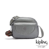 【KIPLING】寧靜月光灰翻蓋側背小包-STELMA