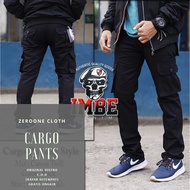 Celana Cargo Panjang Pria Original Distro Abu Grey Premium Kanvas Original Slimfit Long Kargo PDL Distro Bigsize