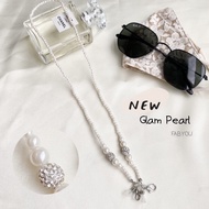 สายคล้องแมส 3in1 ลูกปัดมุก// สายคล้องแว่น // สร้อยคอ // สายห้อยแว่นตา // Handmade 3in1 mask strap // sunglassesstrap