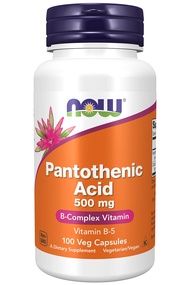 NOW Foods Pantothenic Acid 500mg, 100 Capsules (Pack of 1)