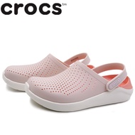 ⊿พร้อมส่ง  แท้ Crocs LiteRide ของผู้หญิงรองเท้าชายหาดเปลือยสีชมพู❧