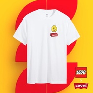 【LEVIS】X LEGO 男女同款 短袖T恤 / 經典樂高積木Logo / 寬鬆休閒版型 / 白-人氣新品