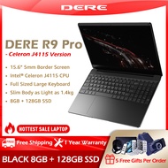 「Local Warranty」DERE Official R9 Pro Laptop For Sale Brand New 15.6 inch HD Screen | Intel 11th Core Celeron CPU | HD Graphics 600 | Windows 10 Pro | 2.4G WiFi+RJ45 Online Learning Computer PC (8+128/12+256/12+512, Red/Silver/Black/White)