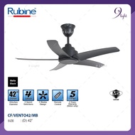 RUBINE VENTO 53/42INCH OILBROWN/MATTEBLACK DECORATIVE CEILING FAN