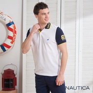 Nautica造型領短袖POLO衫-白色