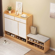 Shoe Cabinet with Shoe Changing Stool Home Entrance Sittable Integrated Shoe Wearing Stool Small Apartment Large Capacity Simple Shoe Rack