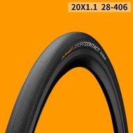 1pc Continental 20x1.1 28-406 Bicycle Tire Contact Speed 20 inch 406 Tire for Folding Bike Small Wheel BMX with Reflective Strip