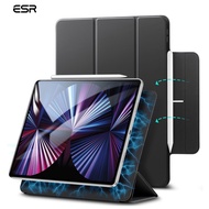 ESR เคสไอแพด iPad Magnetic Case สำหรับ iPad Air 4/Air 5 2022/iPad Pro 11 2021/iPad Pro 12.9 2021 Case Smart Case พร้อมแถบแม่เหล็ก พัก/ปลุกอัตโนมัติ ขาตั้งสามพับ รองรับดินสอ 2