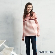 Nautica 女裝條紋長版T恤-粉色