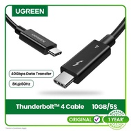Usb Cable Ugreen Thunderbolt 4 100Watt 40Gbps 8K 80Cm Type C Cable Black 30389