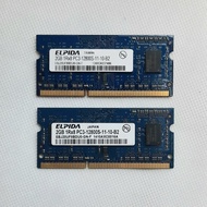 ELPIDA - RAM 2GB 1Rx8 PC3-12800s-11-10-B2 [PAIR 2pcs]