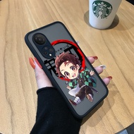 PMP Case Casing For Honor X9 5G Honor X9 Honor X8 Honor X7 Creative Case Anime Demon Slayer Phone Case Kamado Tanjirou Soft Edge Frosted Transparent Hard Casing Shockproof Full Cover Camera Protect Case