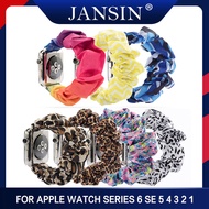 13 รูปแบบ สายยางยืด Scrunchie For Apple Watch Band 40mm 44mm 38mm 42mm Series 5 4 3 2 1 ผู้หญิงสายนาฬิกาข้อมือกีฬาห่วง