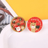✹✚﹍300 pieces price Christmas cartoon round gift sealing sticker, packaging bag decoration sticker, Christmas sticker