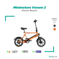 Minimotors Venom 2 EBike E-Bike Electric Bicycle Bike 14 Inch | Foldable | 36V 6AH | LTA Approved | Outdoor Cycling
