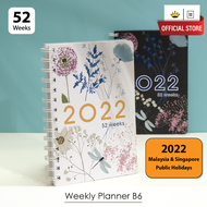 2022 Handwriting B6 Weekly 52 Weeks Planner Journal 2022 Notes Notebook ( Wire O ) PWD-B6