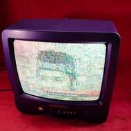 tv tabung sharp ungu warna dr pabrikan ORIGINAL jadul vintage antik