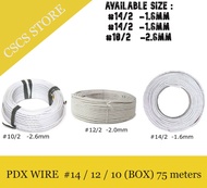 PDX WIRE  (75meters)  #14  /  12    /  10    (BOX)