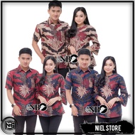 COD - NIEL STORE - BAJU BATIK COUPLE PASANGAN TERBARU MURAH PEKALONGAN - ATASAN BLOUSE BATIK CEWEK ATASAN BATIK COUPLE TENUN SUTRA - MOTIF MEGA MENDUNG