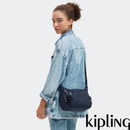 【KIPLING】都市沉穩藍多袋實用側背包-GABBIE S